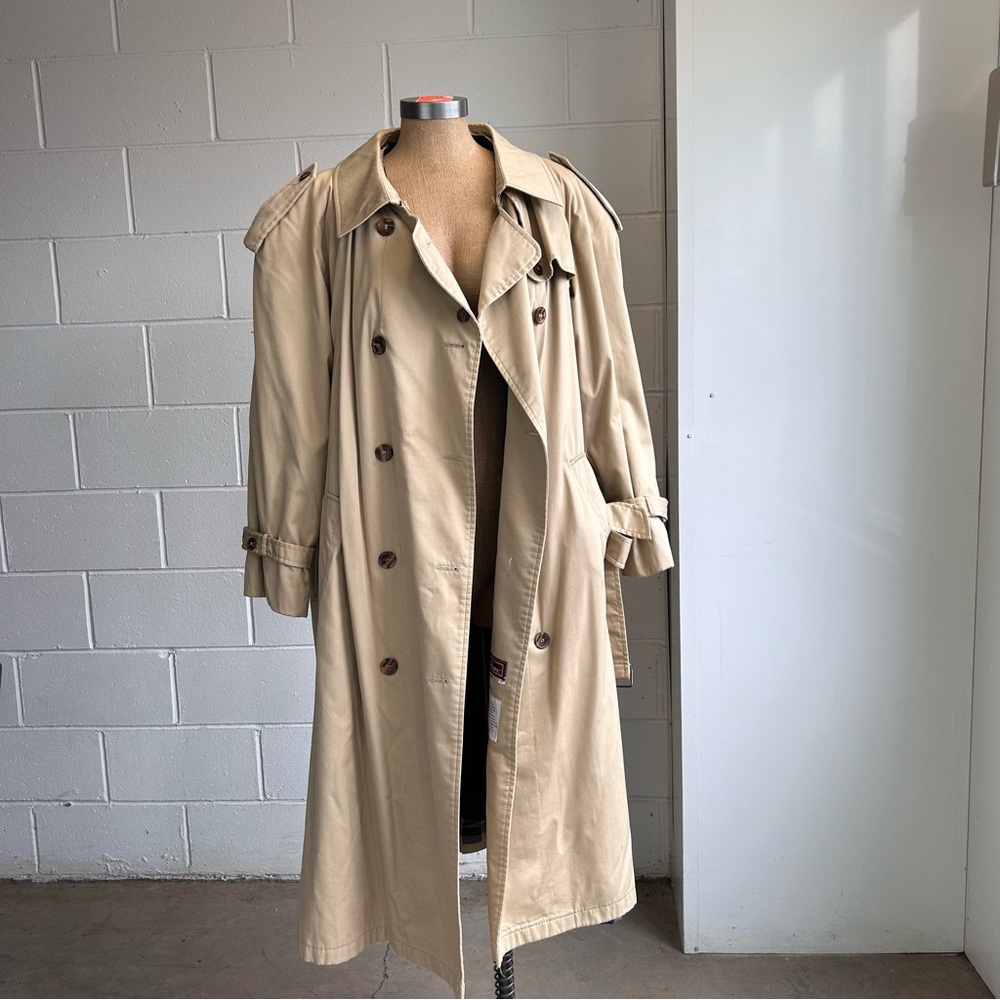 Tan Twill Trench Coat
